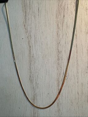 14kt gold Flat snake necklace